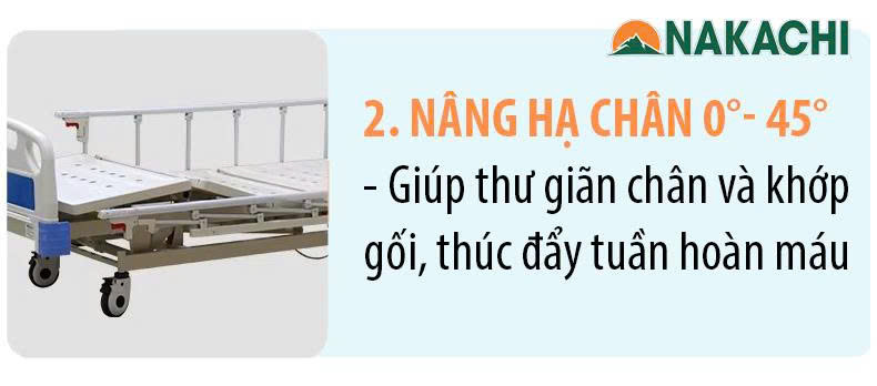 T&iacute;nh năng n&acirc;ng gối Giường Y Tế 3 Động Cơ Nakachi NC-03DT